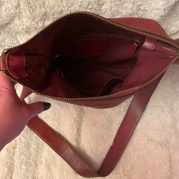 Vintage Rare Coach Leather Chelsea Equestrian Laced Crossbody in Reddish Brown - Picture 11 of 15